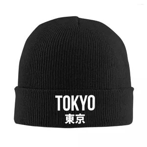 Bérets Japonais Ville Tokyo Skullies Bonnets Casquettes Hip Hop Hiver Chaud Femmes Hommes Tricot Chapeaux Adulte Unisexe Bonnet