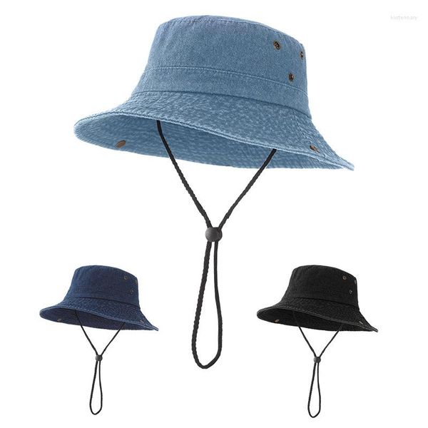 Bérets japonais Sports de plein air hommes Denim jean seau casquette Hatsan Coelho Bob Backet os Feminina pêcheur soleil Cowboy chapeau