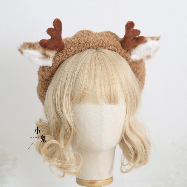 Bérets Japonais doux soeur qiu dong bois de Noël peintre chapeau béret laine joli bois de cerf cuit gâteau de blé bourgeons casquette 230922