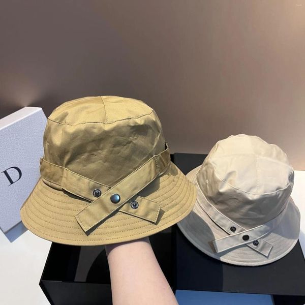 Boinas estilo japonés Bob Bucket Hat Spring Summer Sunspreen Gorras Gorras Outdoor Panamá Fisherman Camping Beach Sun Hats