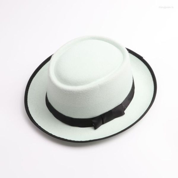 Bérets Jazz Chapeau Bas Prix En Gros 2022 Automne Et Hiver Hommes Femmes Big Imitation Cachemire Dames Fedora Panama