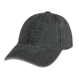 Les bérets Jésus sauvent.La seule façon.Cowboy Hat Beach Horse Military Tactical Cap Golf Caps femmes hommes