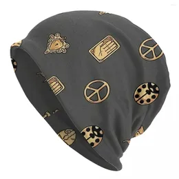 Boinas Jojos Bizzare Adventures Bonnet Sombreros Emblemas Gorro Diseño Gorro de punto Primavera Moda Hombre Hippie Térmico Gorros elásticos