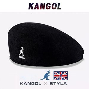 Berets kangaroo baret vrouwelijk Brits alles zwarte fleece modester dezelfde stijl voorwaartse cap kleine hoofdomtrek 230825