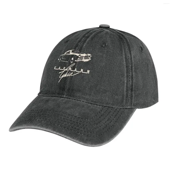 Bérets Karmann Ghia T-shirt Cowboy Hat Brand Man Cap Dad Sunscreen Femme Beach Outlet 2024 Hommes