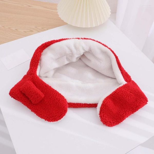 Bérets garder au chaud 1 ensemble pratique en peluche chapeau de bébé écharpe doublure polaire gants pour enfants très extensibles pour les vacances d'hiver