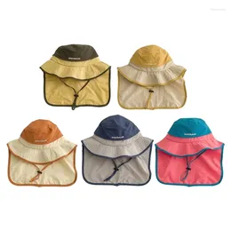 Berets Kids Bucket Hat Fisherman pour filles Vole du cou Sports décontractés gymnase Mountain Camping Outdoor Activity