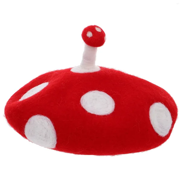 Bérets enfants champignon chapeau Cottagecore peluche Costume drôle nouveauté crapaud Po accessoires pour fournitures de fête