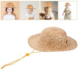 Bérets enfants chapeau de paille plage chapeau de soleil protection extérieure artisanat fête d'été agriculteur costumes chapeaux