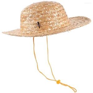 Berets Kids Sun Hat Toddler Straw Girl Beach Baby Boy