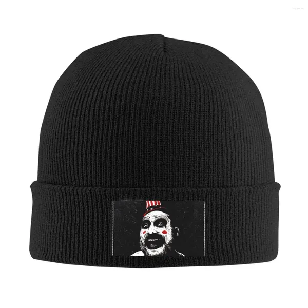 Bérets Killer Clown Famille Homme Skullies Bonnets Casquettes Mode Hiver Chaud Tricot Chapeau Unisexe Adulte Drôle Capitaine Spaulding Bonnet Chapeaux