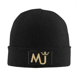 Berets King Beanie Cap Unisexe Hiver Bonnet chaud Homme Chapeaux de tricot Hip Hop Outdoor Ski Gold MJ Skullies Bons pour hommes