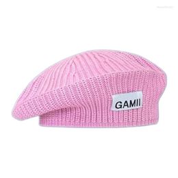 Bérets Tricot Béret Chapeau Pour Femmes À La Mode Sboy Casquettes Tout-Match Élégant Fille Habiller Slouchy Peintre Party181t