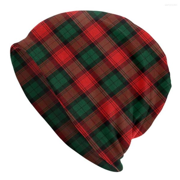 Bérets bonnet tricoté femmes hommes printemps hiver élastique motif écossais bonnets en gros