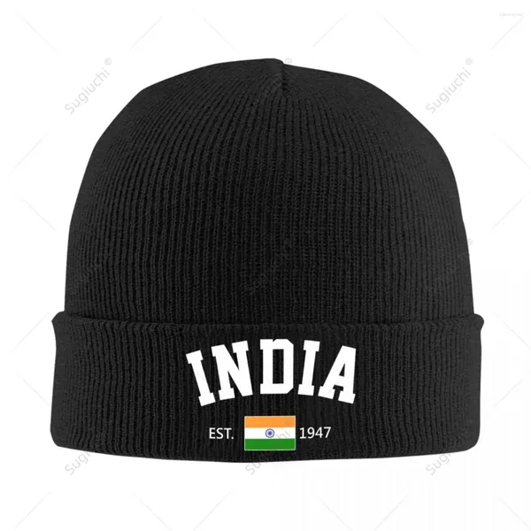 Boinas Hat de punto unisex India Est.1947 Día de la independencia para hombres