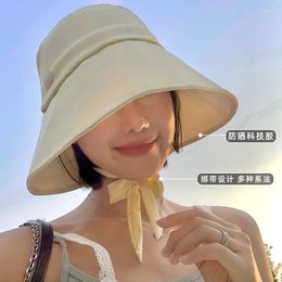 Bérets coréens de mode de mode Streater Hats Femmes Face Face Petit Spring Summer Travel Verséatile Big Brim Sun Protection UV Hat