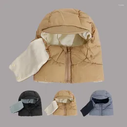 Beretten Koreaanse winter omlaag Lei Feng Hat Dames fietsen Winddicht SCROOF Integrated Earlap Hats Men's Zipper Mask Thermische gemaskerde dop