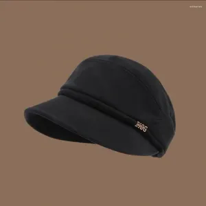 Bérets Dames Chapeau En Velours Côtelé Tendance Pour Les Femmes Élégant Femmes Sboy Béret Polyvalent Hiver Confortable