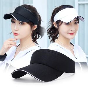 Bérets dames casquettes de Tennis soleil sport visière chapeau pour hommes femmes course plage Baseball couleur unie en gros chapeaux de Golf