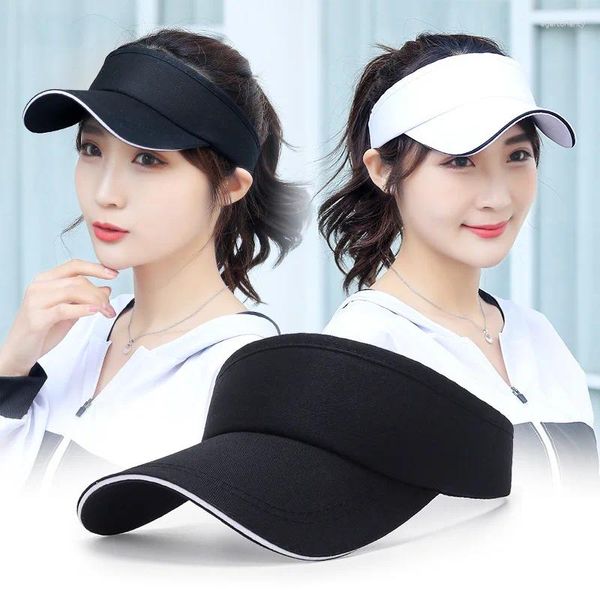 Bérets dames casquettes de Tennis soleil sport visière chapeau pour hommes femmes course plage Baseball couleur unie en gros chapeaux de Golf