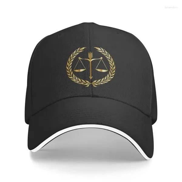 Boinas Ley Escamas Doradas De La Justicia Gorra De Béisbol Protección Solar Mujeres Hombres Ajustable Abogado Legal Fiesta Regalo Papá Sombrero Primavera