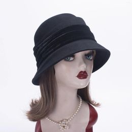 Bérets Lawliet Chic Femmes Downtown Abbey Style Cloche Seau Laine Feutre Chapeau De Mariage T540