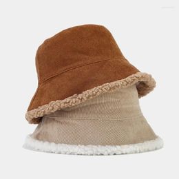 Bérets ldslyjr automne coton coton solide pêcheur chaud seau de chapeau de chapeau de voyage en plein air capuchon de soleil pour hommes et femmes 202