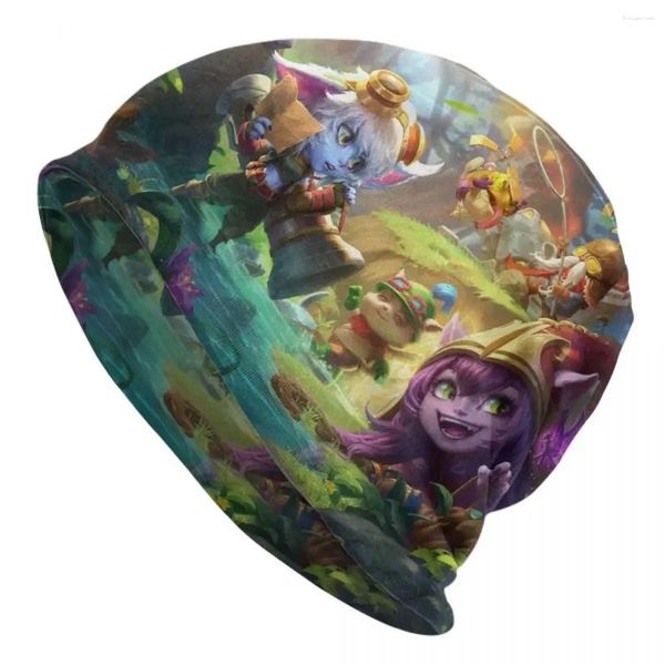 Bérets League Battle Game Legends Skullies Bons de bonnet Fashion Winter Femmes chaudes Men de tricot Chapeaux Bonnets Unisexe Adult