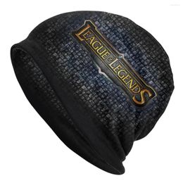 Berets League of Legends Video Game Bonnet Hats Goth Street Street Skullies Bons pour hommes Femmes du chapeau tricot