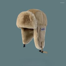 Berets Lei Feng hoed dames herfst winter Koreaanse mode veelzijdig haar verdikt warme oorbeveiliging heren ski vliegen