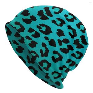 Bérets léopard Bonnet chapeau Goth extérieur Skullies bonnets chapeaux colorés pour hommes femmes tricoté printemps chaud double usage unisexe casquettes