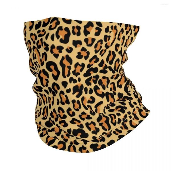 Bérets imprimé léopard Bandana cou guêtre coupe-vent visage écharpe couverture femmes hommes peau d'animal bandeau Tube cagoule