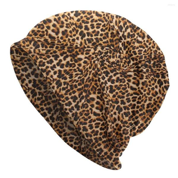 Berretti Berretti con stampa leopardata Berretti Uomo Donna Unisex Tendenza Inverno Caldo Cappello lavorato a maglia Cappellino per pelle di animale per adulti