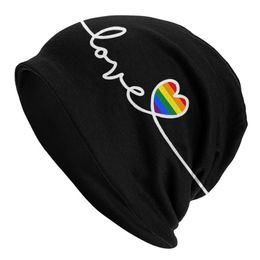 Berets LGBT Love Pride Rainbow Caps Casual Street Street Street Greams Hat mâle Adulte Summer chaud Bonnet à double usage Knit224b