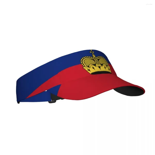 Boinas Bandera de Liechtenstein Estilo Verano Aire Sombrero para el sol Visera Protección UV Top Vacío Deportes Golf Correr Protector solar Gorra