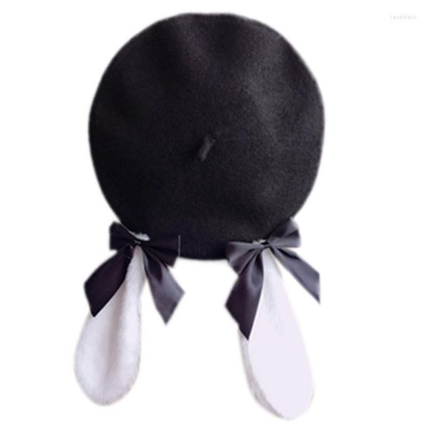 Bérets léger décontracté classique couleur unie doux tissu de laine chapeaux bonnet chapeau Rasta fait à la main Festival casquettes accessoires