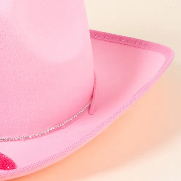 Boinas Sombrero de vaquera ligero con correa para la barbilla Mujer Señoras Sombreros de vaquero Fiesta Verano Al aire libre A prueba de sol