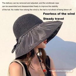 Beretten lichtgewicht visser hoed stijlvolle zonbescherming voor vrouwen brede riem zonnebrandcrème strand met ademende reizen
