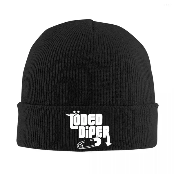 Bérets Loded Diper Band Chapeau Tricoté Pour Femmes Hommes Bonnet Automne Hiver Chapeaux Hip Hop Cap