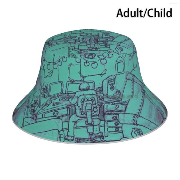 Bérets Connexion Blue Room Bucket Hat Sun Cap Pc Case Mécanique Mousepad Xvideo Tous les hommes Votre anxiété vous ment