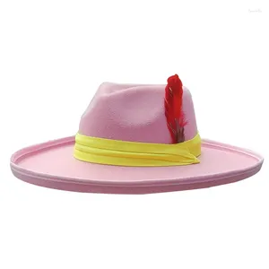 Bérets Love Fedora Chapeau Coeur Personnalité Grand Bord surélevé Jazz Pâques Luxe Hiver Messieurs Femmes Panama Chapeu Masculino