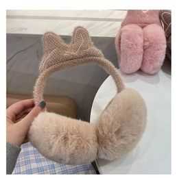 Beretten Mooie Bowknot Warm pluche oorbescherming babycache oreilles kind oormuffs voor jongens oorbanden meisjes warmers winter h302berets