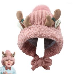 Boinas Lovely Warm Winter Casual Skullies Beanies Sombreros para mujeres Moda Otoño Cap Girls Hat Cute Christmas Elk Ears Knitted