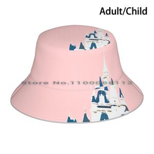 Berets Magic Castle Millennial Pink Bucket Hat Sun Cap World Princess iconische coole trendy Pretty Bimless