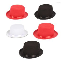 Bérets Magicien Couleur Unie Fête De Vacances Halloween Chapeau Haut-de-Forme Mode Unisexe Personnalité Rave Show Adultes Enfants