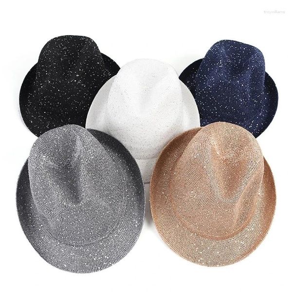 Bérets Mardi Gras Paillettes Fedoras Chapeau Carnaval Doux Pour La Fête De Mascarade Livraison Directe