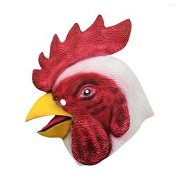 Berets Masquerade Chicken Head Mask Carnival Rooster Animal Cos Makeup Stage Performance Props Halloween Party