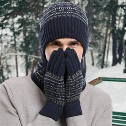 Bérets Match Hat Swarf Glove Glove Ensemble accessoires d'hiver confortables