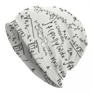 Bérets Math Formules Skullies Bons de bonnet Caps mode Hiver Men de chaleur Femmes tricot chapeaux Adulte Geek Geek Mathematics Physics Bonnet