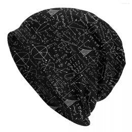 Berets wiskunde lessen wetenschap motorkap hoeden herfst winter street skullies muts voor mannen vrouwen dames lente multifunction cap